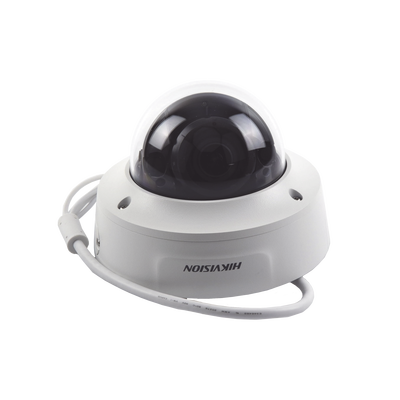 HIKVISION - Domo IP 4 Megapixel / Lente Mot. 2.8 a 12 mm / 40 mts IR EXIR / IP67 / IK10 / WDR 120 dB / PoE / ACUSENSE (Evita Falsas Alarmas) / Entrada y Salida de Audio y Alarma / MicroSD / ONVIF / ACUSEARCH