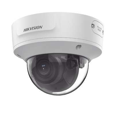 HIKVISION - Domo IP 4 Megapixel / Lente Mot. 2.8 a 12 mm / 40 mts IR EXIR / IP67 / IK10 / WDR 120 dB / PoE / ACUSENSE (Evita Falsas Alarmas) / Entrada y Salida de Audio y Alarma / MicroSD / ONVIF / ACUSEARCH