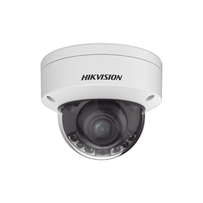 HIKVISION - [Dual Light + ColorVu] Domo IP 4 Megapixel / Lente 3.6 - 9 mm / 40 mts IR + 40 mts Luz Blanca / WDR 130 dB / Exterior IP67 / IK10 / Captura Facial / ACUSENSE / MicroSD