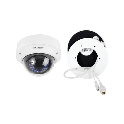 HIKVISION - Domo IP 5 Megapixel / H.264+ / Lente Var. 2.8 a 12 mm / IP66 / IK10 / 20 mts IR Inteligente / Hik-Connect / MicroSD / PoE / Exterior / dWDR