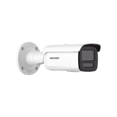 HIKVISION - [Dual Light + ColorVu] Bala IP 4 Megapixel / Lente 4 mm / 60 mts IR + 60 mts Luz Blanca / Exterior IP67 /   WDR 130 dB / Videoanaliticos (Filtro de Falsas Alarmas) / Captura Facial / ACUSEARCH