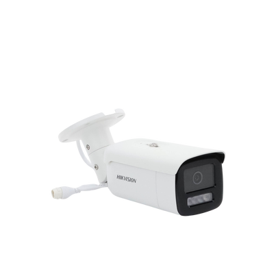 HIKVISION - [Dual Light + ColorVu] Bala IP 4 Megapixel / Lente 4 mm / 60 mts IR + 60 mts Luz Blanca / Exterior IP67 /   WDR 130 dB / Videoanaliticos (Filtro de Falsas Alarmas) / Captura Facial / ACUSEARCH