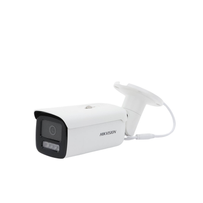 HIKVISION - [Dual Light + ColorVu] Bala IP 4 Megapixel / Lente 4 mm / 60 mts IR + 60 mts Luz Blanca / Exterior IP67 /   WDR 130 dB / Videoanaliticos (Filtro de Falsas Alarmas) / Captura Facial / ACUSEARCH
