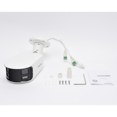 HIKVISION - [FlexVu] [PROTECCIÓN ACTIVA] Bala IP Panorámica 4 Megapixel / 2 Lentes 2.8 mm (180°) / Imagen a Color 24/7 (ColorVu) / PoE / WDR 130° / IP67 / ACUSENSE / Luz Estroboscópica y Alarma Audible / 40 mts Luz Blanca / Micro SD