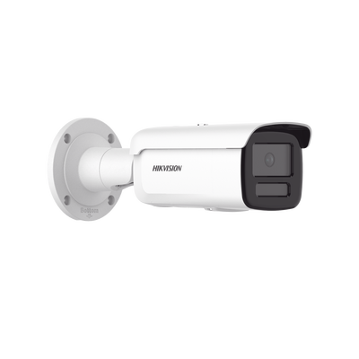 HIKVISION - [Dual Light + ColorVu] Bala IP 8 Megapixel / Lente 4 mm / 60 mts IR + 60 mts Luz Blanca / Exterior IP67 /   WDR 130 dB / Videoanaliticos (Filtro de Falsas Alarmas) / Captura Facial / ACUSEARCH