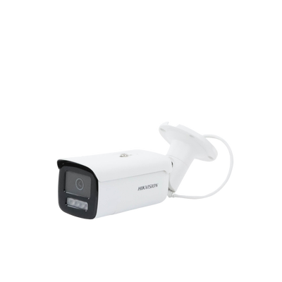 HIKVISION - [Dual Light + ColorVu] Bala IP 8 Megapixel / Lente 4 mm / 60 mts IR + 60 mts Luz Blanca / Exterior IP67 /   WDR 130 dB / Videoanaliticos (Filtro de Falsas Alarmas) / Captura Facial / ACUSEARCH