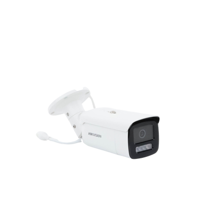 HIKVISION - [Dual Light + ColorVu] Bala IP 8 Megapixel / Lente 4 mm / 60 mts IR + 60 mts Luz Blanca / Exterior IP67 /   WDR 130 dB / Videoanaliticos (Filtro de Falsas Alarmas) / Captura Facial / ACUSEARCH