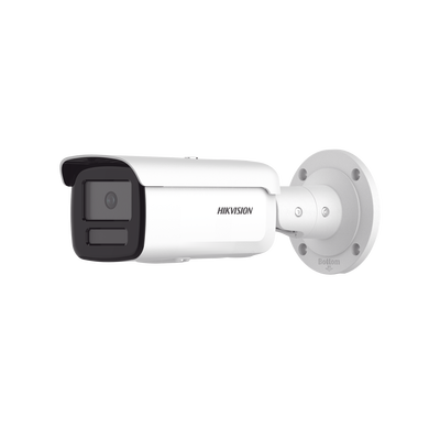 HIKVISION - [Dual Light + ColorVu] Bala IP 8 Megapixel / Lente 4 mm / 60 mts IR + 60 mts Luz Blanca / Exterior IP67 /   WDR 130 dB / Videoanaliticos (Filtro de Falsas Alarmas) / Captura Facial / ACUSEARCH