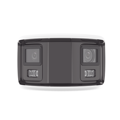 HIKVISION - [FlexVu] [PROTECCIÓN ACTIVA] Bala IP Panorámica 8 Megapixel (4K) / 2 Lentes 4 mm (180°) / Imagen a Color 24/7 (ColorVu) / PoE / WDR 130° / IP67 / ACUSENSE / Luz Estroboscópica y Alarma Audible / 40 mts Luz Blanca / Micro SD