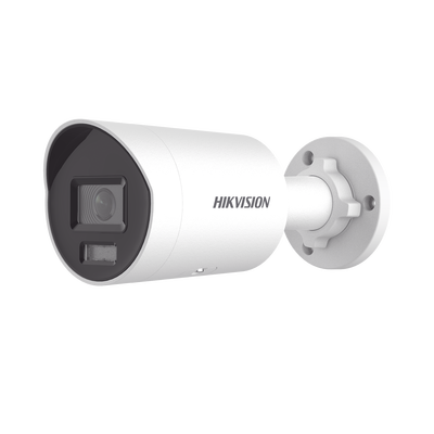 HIKVISION - Bala IP 4 Megapixel / Lente 2.8 mm /  Dual Light (40 mts IR + 40 mts Luz Blanca) / Darkfighter S / Microfono Integrado /  Exterior IP67 / WDR 130 dB / 4 Analíticos: AcuSense, Deteccion Facial, Conteo de Personas por Cruce y Zona