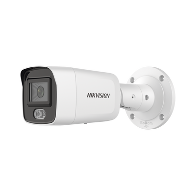 HIKVISION - Bala IP 4 Megapixel / Imagen a color 24/7 / Lente 2.8 mm / Luz Blanca 40 mts / Exterior IP67 / WDR 120 dB / Audio y Alarma / Captura Facial / Onvif / MicroSD