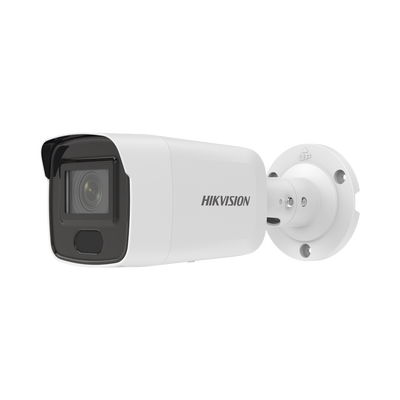 HIKVISION - Bala IP 8 Megapixel / Lente 2.8 mm / 40 mts IR / Exterior IP67 / PoE / DARKFIGHTER / Alarmas y Audio I/O / ONVIF / Micro SD / 4 Analíticos: AcuSense, Deteccion Facial, Conteo de Personas por Cruce y Zona