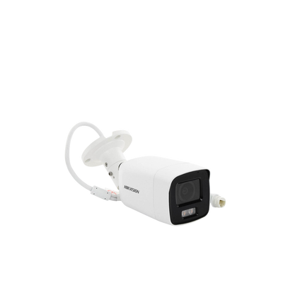 HIKVISION - Bala IP 8 Megapixel (4K) / Imagen a Color 24/7 / Lente 2.8 mm / Luz Blanca 40 mts / Exterior IP67 / WDR 130 dB / Entrada y Salida de Audio y Alarma / Captura Facial / ONVIF / Micro SD / Micrófono Integrado