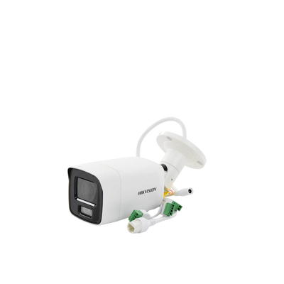 HIKVISION - Bala IP 8 Megapixel (4K) / Imagen a Color 24/7 / Lente 2.8 mm / Luz Blanca 40 mts / Exterior IP67 / WDR 130 dB / Entrada y Salida de Audio y Alarma / Captura Facial / ONVIF / Micro SD / Micrófono Integrado