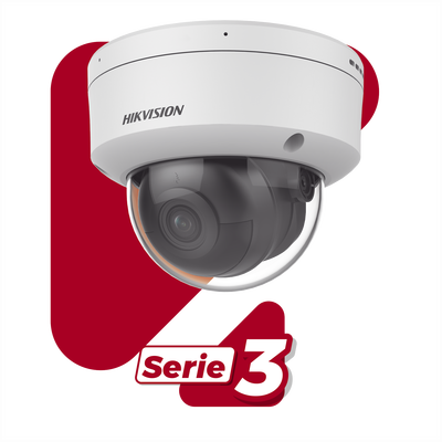 HIKVISION - Domo IP 4 Megapixel / Lente 2.8 mm / 40 mts IR / Exterior IP67 / IK10 / Microfono Integrado / DARKFIGHTER / Audio y Alarma I/O / PoE / ONVIF / Micro SD / 4 Analíticos: AcuSense, Detección Facial, Conteo de Personas por Cruce y Zona