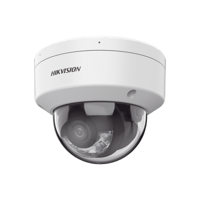 HIKVISION - Domo IP 4 Megapixel / Lente 2.8 mm / Dual Light (40 mts IR + 40 mts Luz Blanca) / Darkfighter S / Exterior IP67 / IK10 / Microfono Integrado / WDR 130 dB / 4 Analíticos: AcuSense, Deteccion Facial, Conteo de Personas por Cruce y Zona