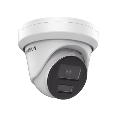 HIKVISION - Turret IP 4 Megapixel / Lente 2.8 mm / Dual Light (40 mts IR + 40 mts Luz Blanca / DARKFIGHTER S / Microfono Integrado /  Exterior IP67 / WDR 130 dB /  4 Analíticos: AcuSense, Deteccion Facial, Conteo de Personas por Cruce y Zona