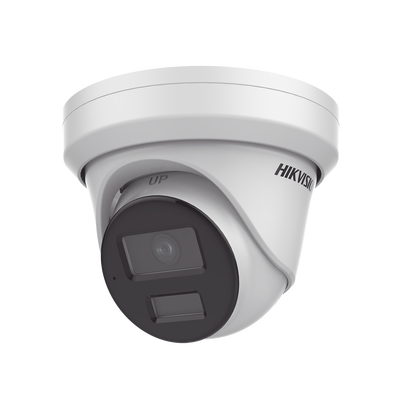HIKVISION - Turret IP 4 Megapixel / Lente 2.8 mm / Dual Light (40 mts IR + 40 mts Luz Blanca / DARKFIGHTER S / Microfono Integrado /  Exterior IP67 / WDR 130 dB /  4 Analíticos: AcuSense, Deteccion Facial, Conteo de Personas por Cruce y Zona