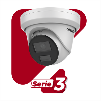 HIKVISION - Turret IP 4 Megapixel / Lente 2.8 mm / 40 mts IR / Exterior IP67 / DARKFIGHTER / Audio y Alarma I/O / PoE / ONVIF / Micro SD / 4 Analíticos: AcuSense, Deteccion Facial, Conteo de Personas por Cruce y Zona