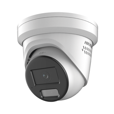HIKVISION - [ PROTECCIÓN ACTIVA ] Turret IP 4 Megapixel / Lente 2.8 mm / 40 mts IR / Exterior IP67 / Micrófono y Bocina Integrado (Audio de Dos Vías) / DARKFIGHTER / PoE / Luz Estroboscopica / ONVIF / Micro SD / 4 Analíticos