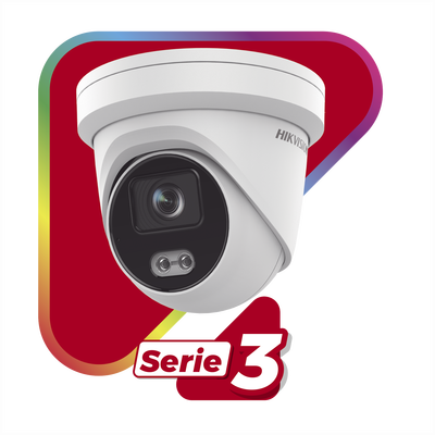 HIKVISION - Turret IP 4 Megapixel / Imagen a color 24/7 / Lente 4 mm / Luz Blanca 40 mts / Exterior IP67 / Micrófono Integrado / WDR 120 dB / Audio y Alarma / Onvif / MicroSD