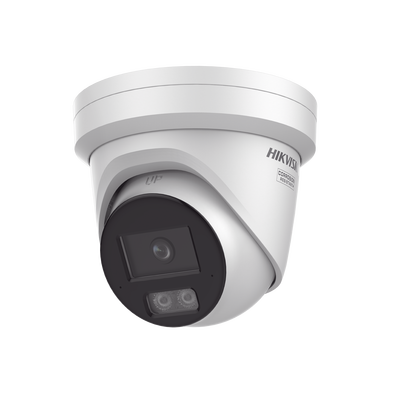 HIKVISION - Turret IP 4 Megapixel / Imagen a color 24/7 / Lente 2.8 mm / Luz Blanca 40 mts / Exterior IP67 / Micrófono Integrado / WDR 120 dB / Audio y Alarma / Onvif / MicroSD