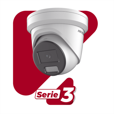 HIKVISION - Turret IP 8 Megapixel (4K) / Lente 2.8 mm / Dual Light (40 mts IR + 40 mts Luz Blanca) / DARKFIGHTER S / Exterior IP67 / Microfono Integrado / WDR 130 dB / 4 Analíticos: AcuSense, Deteccion Facial, Conteo de Personas por Cruce y Zona