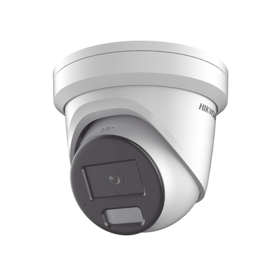 HIKVISION - Turret IP 8 Megapixel (4K) / Lente 2.8 mm / Dual Light (40 mts IR + 40 mts Luz Blanca) / DARKFIGHTER S / Exterior IP67 / Microfono Integrado / WDR 130 dB / 4 Analíticos: AcuSense, Deteccion Facial, Conteo de Personas por Cruce y Zona