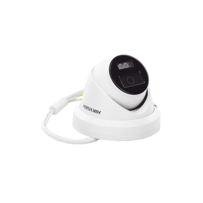 HIKVISION - Turret IP 8 Megapixel (4K) / Lente 2.8 mm / 40 mts IR / Exterior IP67 / Micrófono Integrado / DARKFHGITER / Alarmas y Audio I/O / PoE / ONVIF / Micro SD / 4 Analíticos: AcuSense, Deteccion Facial, Conteo de Personas por Cruce y Zona
