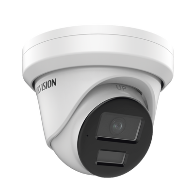 HIKVISION - Turret IP 8 Megapixel (4K) / Lente 2.8 mm / 40 mts IR / Exterior IP67 / Micrófono Integrado / DARKFHGITER / Alarmas y Audio I/O / PoE / ONVIF / Micro SD / 4 Analíticos: AcuSense, Deteccion Facial, Conteo de Personas por Cruce y Zona