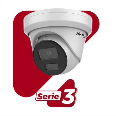 HIKVISION - Turret IP 8 Megapixel (4K) / Lente 2.8 mm / 40 mts IR / Exterior IP67 / Micrófono Integrado / DARKFHGITER / Alarmas y Audio I/O / PoE / ONVIF / Micro SD / 4 Analíticos: AcuSense, Deteccion Facial, Conteo de Personas por Cruce y Zona