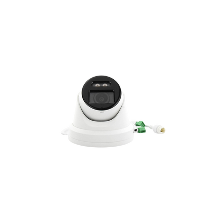 HIKVISION - Turret IP 8 Megapixel / Imagen a color 24/7 / Lente 2.8 mm / Micrófono Integrado /Luz Blanca 40 mts / Exterior IP67 / Micrófono Integrado / WDR 130 dB / Entrada y salida de Audio y Alarma / Onvif / MicroSD