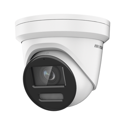 HIKVISION - Turret IP 8 Megapixel / Imagen a color 24/7 / Lente 2.8 mm / Micrófono Integrado /Luz Blanca 40 mts / Exterior IP67 / Micrófono Integrado / WDR 130 dB / Entrada y salida de Audio y Alarma / Onvif / MicroSD
