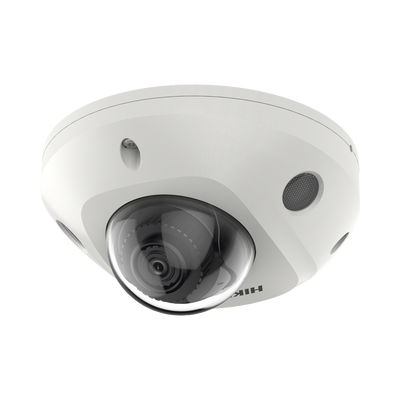 HIKVISION - Mini Domo IP 4 Megapixel / Lente 2.8 mm / 30mts IR EXIR / Micrófono Integrado / Exterior IP67 / IK08 / PoE / DARKFIGHTER / Alarmas y Audio I/O / ONVIF / Micro SD / 4 Analíticos: AcuSense, Deteccion Facial, Conteo de Personas por Cruce y Zona
