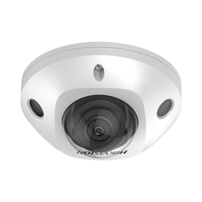 HIKVISION - Mini Domo IP 6 Megapixel / Lente 2.8 mm / 30mts IR EXIR / Micrófono Integrado / Exterior IP67 / IK08 / PoE / DARKFIGHTER / Alarmas y Audio I/O / ONVIF / Micro SD / 4 Analíticos: AcuSense, Deteccion Facial, Conteo de Personas por Cruce y Zona