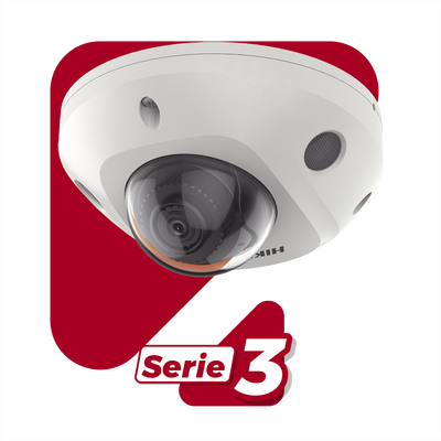 HIKVISION - Mini Domo IP 6 Megapixel / Lente 2.8 mm / 30mts IR EXIR / Micrófono Integrado / Exterior IP67 / IK08 / PoE / DARKFIGHTER / Alarmas y Audio I/O / ONVIF / Micro SD / 4 Analíticos: AcuSense, Deteccion Facial, Conteo de Personas por Cruce y Zona