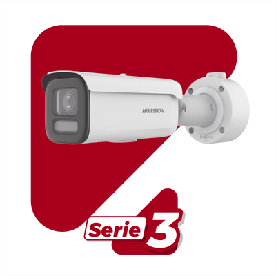 HIKVISION - Bala IP 4 Megapixel / Lente Mot. 2.7 a 13.5 mm / Dual Light (60 mts IR + 60 mts Luz Blanca ) / Darkfighter S / Exterior IP67  / IK10 / WDR 130 dB / 4 Analíticos: AcuSense, Deteccion Facial, Conteo de Personas por Cruce y Zona
