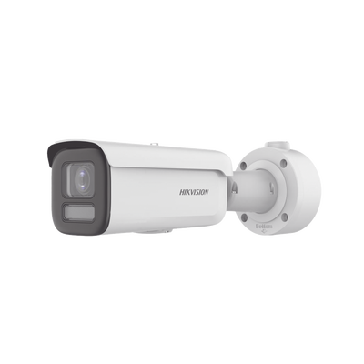 HIKVISION - Bala IP 4 Megapixel / Lente Mot. 2.7 a 13.5 mm / Dual Light (60 mts IR + 60 mts Luz Blanca ) / Darkfighter S / Exterior IP67  / IK10 / WDR 130 dB / 4 Analíticos: AcuSense, Deteccion Facial, Conteo de Personas por Cruce y Zona