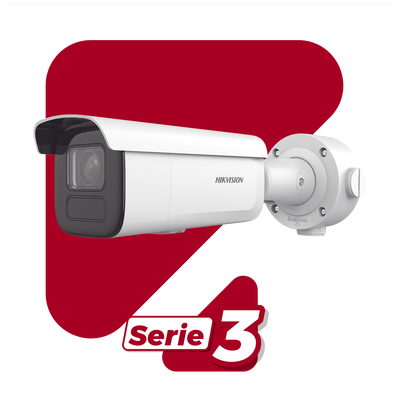HIKVISION - Bala IP 4 Megapixel / Lente Mot. 7 a 35 mm / 80 mts IR EXIR / Exterior IP67 / IK10 / WDR 120 dB / PoE + / MicroSD / 4 Analíticos: AcuSense, Deteccion Facial, Conteo de Personas por Cruce y Zona
