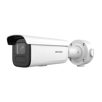 HIKVISION - Bala IP 4 Megapixel / Lente Mot. 7 a 35 mm / 80 mts IR EXIR / Exterior IP67 / IK10 / WDR 120 dB / PoE + / MicroSD / 4 Analíticos: AcuSense, Deteccion Facial, Conteo de Personas por Cruce y Zona