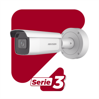 HIKVISION - Bala IP 4 Megapixel / Lente Mot. 7 a 35 mm / 80 mts IR EXIR / Exterior IP67 / IK10 / WDR 120 dB / PoE + / MicroSD / 4 Analíticos: AcuSense, Deteccion Facial, Conteo de Personas por Cruce y Zona