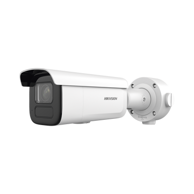 HIKVISION - Bala IP 6 Megapixel / Lente Mot. 2.7 a 13.5 mm / 60 mts IR EXIR / Exterior IP67 / IK10 / DARKFIGHTER / PoE+ / Micro SD / Audio y Alarmas I/O / 4 Analíticos: AcuSense, Deteccion Facial, Conteo de Personas por Cruce y Zona
