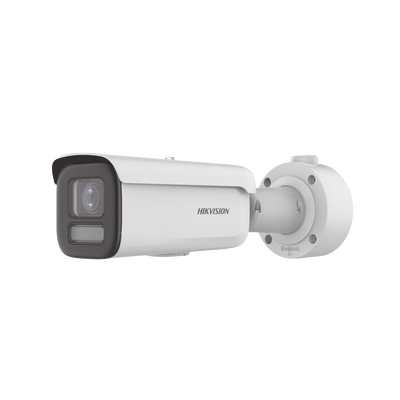 HIKVISION - Bala IP 8 Megapixel / Lente Mot. 2.7 a 13.5 mm / Dual Light (60 mts IR + 60 mts Luz Blanca ) / Darkfighter S / Exterior IP67  / IK10 /WDR 130 dB / 4 Analíticos: AcuSense, Deteccion Facial, Conteo de Personas por Cruce y Zona
