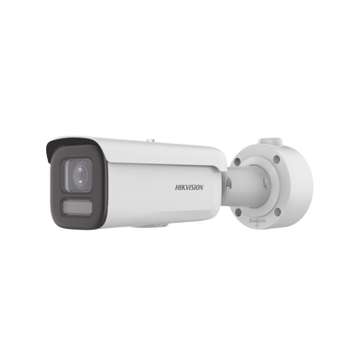 HIKVISION - Bala IP 8 Megapixel / Lente Mot. 2.7 a 13.5 mm / Dual Light (60 mts IR + 60 mts Luz Blanca ) / Darkfighter S / Exterior IP67  / IK10 /WDR 130 dB / 4 Analíticos: AcuSense, Deteccion Facial, Conteo de Personas por Cruce y Zona