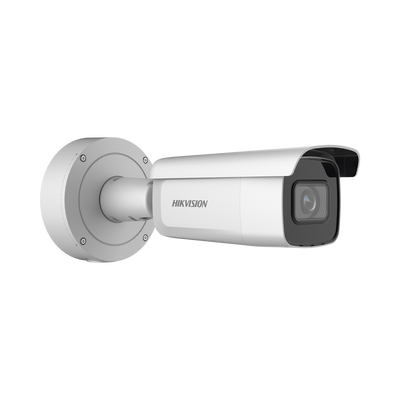 HIKVISION - Bala IP 8 Megapixel (4K) / Lente Mot. 2.7 a 13.5 mm / 60 mts IR EXIR / Exterior IP66 / IK10 / DARKFIGHTER / Audio y Alarma I/O / PoE+ / ONVIF / Micro SD / 4 Analíticos: AcuSense, Deteccion Facial, Conteo de Personas por Cruce y Zona