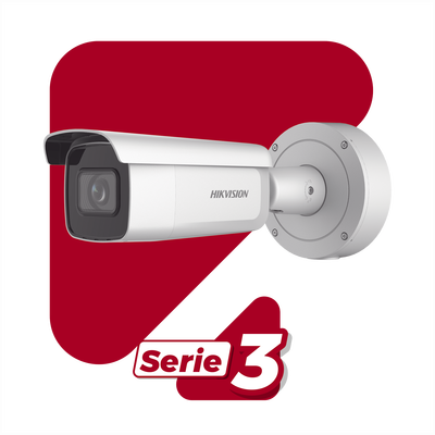 HIKVISION - Bala IP 8 Megapixel (4K) / Lente Mot. 2.7 a 13.5 mm / 60 mts IR EXIR / Exterior IP66 / IK10 / DARKFIGHTER / Audio y Alarma I/O / PoE+ / ONVIF / Micro SD / 4 Analíticos: AcuSense, Deteccion Facial, Conteo de Personas por Cruce y Zona