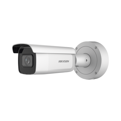 HIKVISION - Bala IP 8 Megapixel (4K) / Lente Mot. 2.7 a 13.5 mm / 60 mts IR EXIR / Exterior IP66 / IK10 / DARKFIGHTER / Audio y Alarma I/O / PoE+ / ONVIF / Micro SD / 4 Analíticos: AcuSense, Deteccion Facial, Conteo de Personas por Cruce y Zona