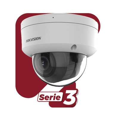 HIKVISION - [Dual Light] Domo IP 4 Megapíxel / Lente Motorizado 2.7 a 13.5 mm / 30 mts IR + 30 mts Luz Blanca  / Exterior IP67 / IK10 / WDR 120 dB / PoE / ONVIF / Micro SD