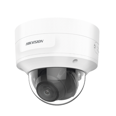 HIKVISION - Domo IP 4 Megapixel / Lente Mot. 2.7 a 13.5 mm / 40 mts IR EXIR / Exterior IP66 / IK10 / DARKFIGHTER / Audio y Alarma I/O / PoE+ / ONVIF / Micro SD / 4 Analíticos: AcuSense, Deteccion Facial, Conteo de Personas por Cruce y Zona