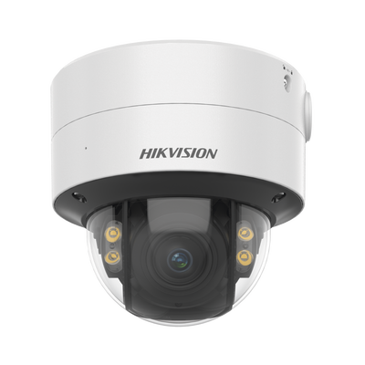 HIKVISION - Domo IP 4 Megapixel / Imagen a Color 24/7 / Lente 2.8 - 12 mm / Luz Blanca 40 mts / WDR 130 dB / Exterior IP67 / IK10 / Captura Facial / Videoanaliticos / AcuSense